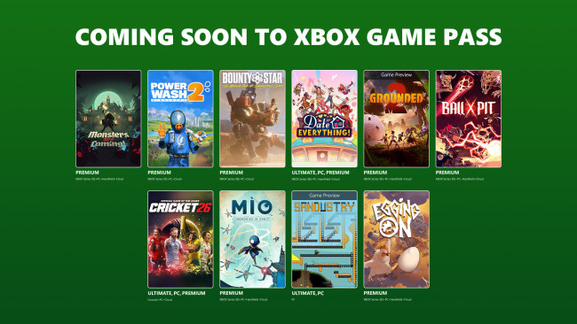 Microsoft presenterar en ny omgång underhållning för GamePass-prenumeranter