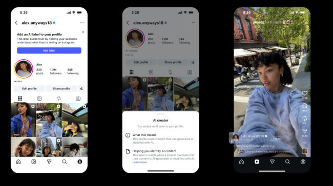 Instagram inför AI-märkning för influencers
