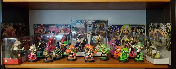 Splatoon-hyllan bjuder på alla amiibos som finns...