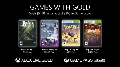 Xbox - Spel med guld i juli 2022